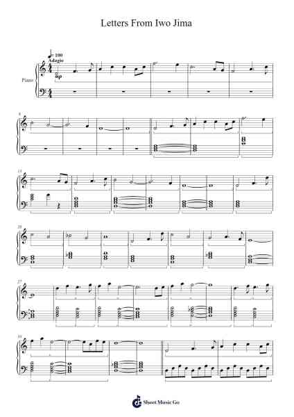 Letters From Iwo Jima Sheet Music by undefined-Arr.Gedodd
