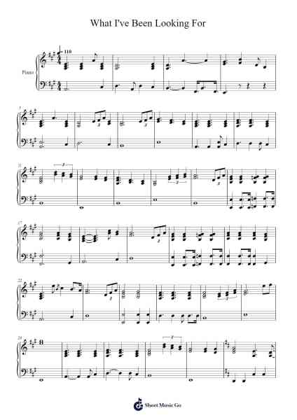 What I've Been Looking For Sheet Music by undefined-Arr.Warges Morestone