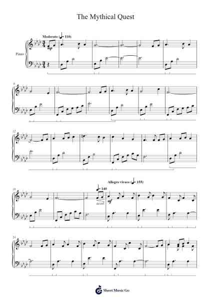 The Mythical Quest Sheet Music by Hulla Pito-Arr.Haleale Quildy
