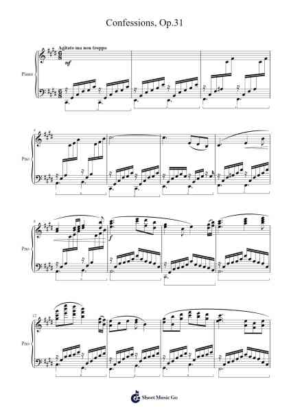 Confessions, Op.31 Sheet Music by Rayson Tam-Arr.Westier Haylay