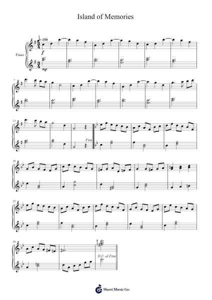 Island of Memories Sheet Music by undefined-Arr.Backpert Poexon