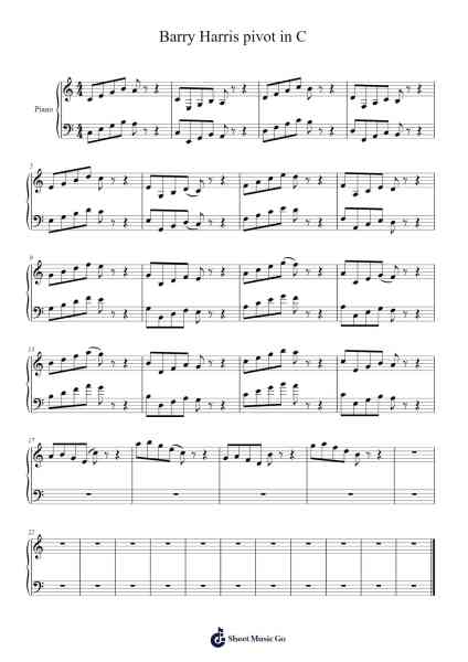 Barry Harris pivot in C Sheet Music by undefined-Arr.Clifffitch