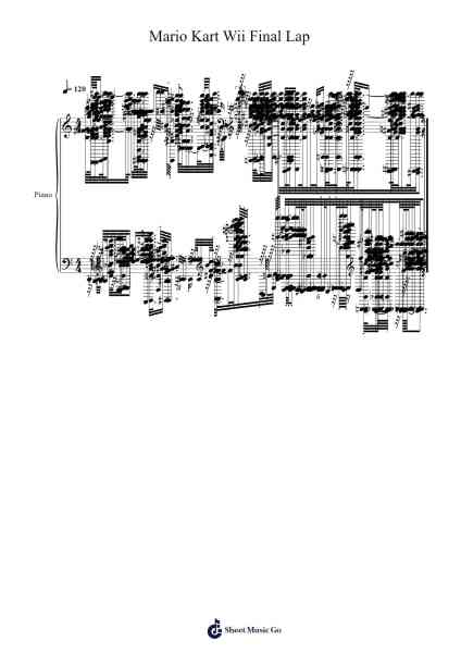 Mario Kart Wii Final Lap Sheet Music by undefined-Arr.Mancher
