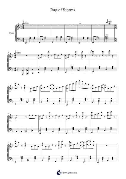 Rag of Storms Sheet Music by undefined-Arr.Bencamp Jache