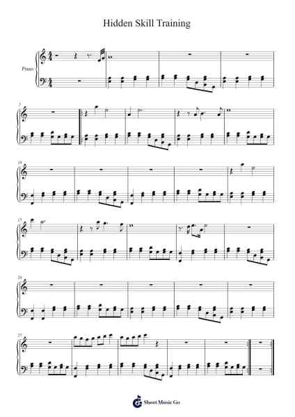 Hidden Skill Training Sheet Music by Koji Kondo-Arr.Jeamesqy