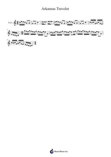 Arkansas Traveler Sheet Music by Jachead Puniei-Arr.Besquinn