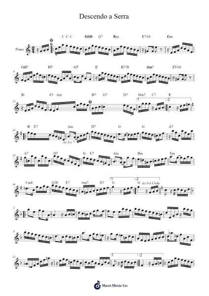 Descendo a Serra Sheet Music by Pixinguinha/Benedito Lacerda-Arr.Leoduke Hodwey