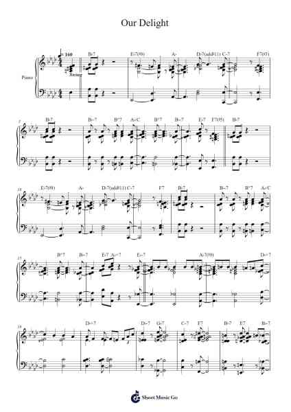 Our Delight Sheet Music by Tadd Dameron-Arr.Krisbe Chadky