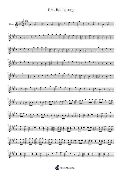 first fiddle song Sheet Music by undefined-Arr.Davehume