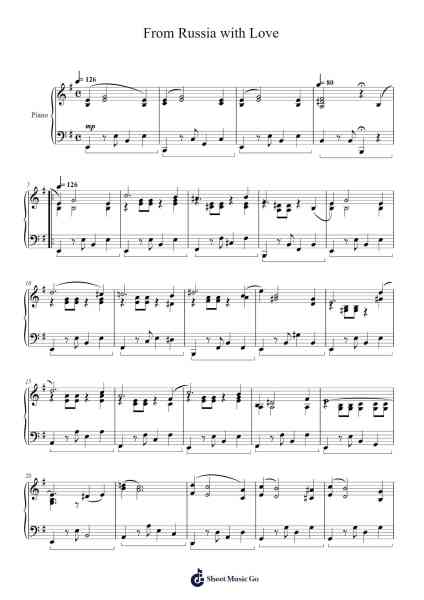From Russia with Love Sheet Music by undefined-Arr.Primeg