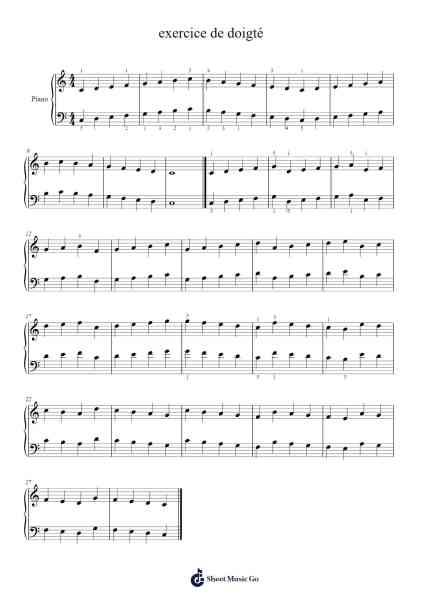 exercice de doigté Sheet Music by Soraya R.-Arr.Warges Morestone