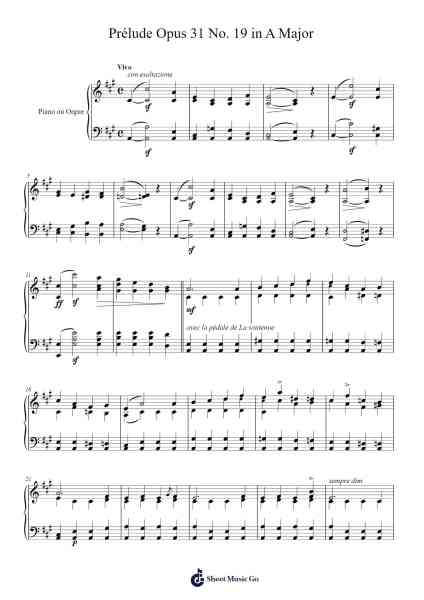 Prélude Opus 31 No. 19 in A Major Sheet Music by Charles-Valentin Alkan-Arr.Lilrald