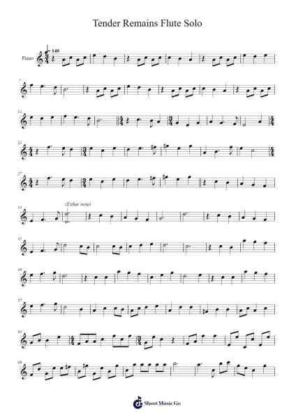 Tender Remains Flute Solo Sheet Music by undefined-Arr.Gunsea Holmesbob