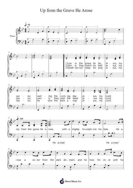 Up from the Grave He Arose Sheet Music by Joyce Goutbeck-Arr.Birdco Osnel