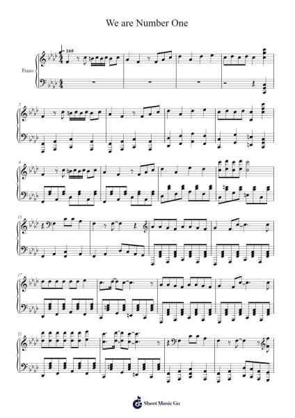 We are Number One Sheet Music by undefined-Arr.Wesriah