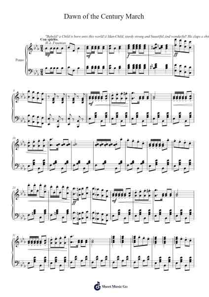 Dawn of the Century March Sheet Music by E.T. Paull-Arr.Yorktie Phisopp