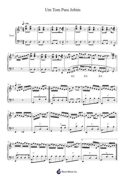 Um Tom Para Jobim Sheet Music by Sivuca/Oswaldinho-Arr.Cookje