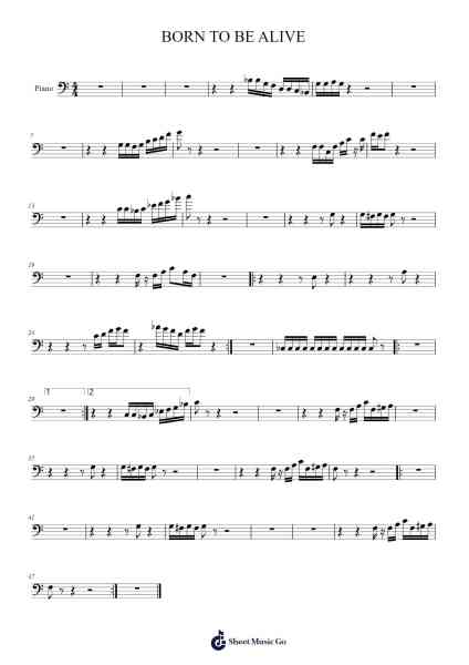 BORN TO BE ALIVE Sheet Music by undefined-Arr.Urrite