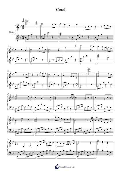 Coral Sheet Music by あおかぜ-Arr.Blycarr