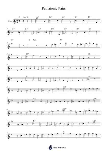 Pentatonic Pairs: Establishing Tonal Centers Sheet Music by undefined-Arr.Dilliz Woolfsil