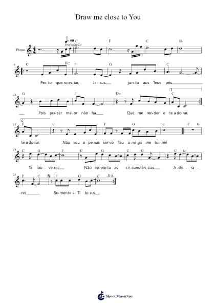 Draw me close to You Sheet Music by Toque no Altar-Arr.Colyork