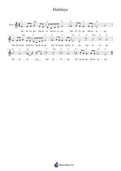 Haleluya Sheet Music by Canon-Arr.Brookjoy