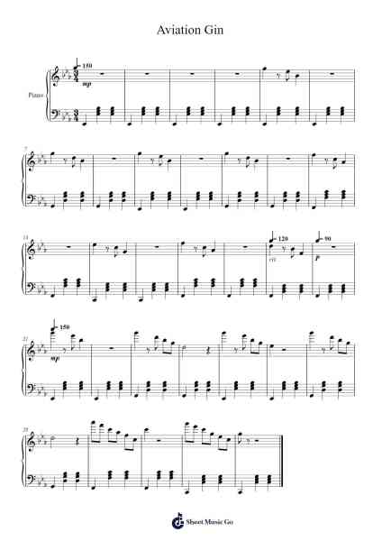 Aviation Gin Sheet Music by undefined-Arr.Arabias