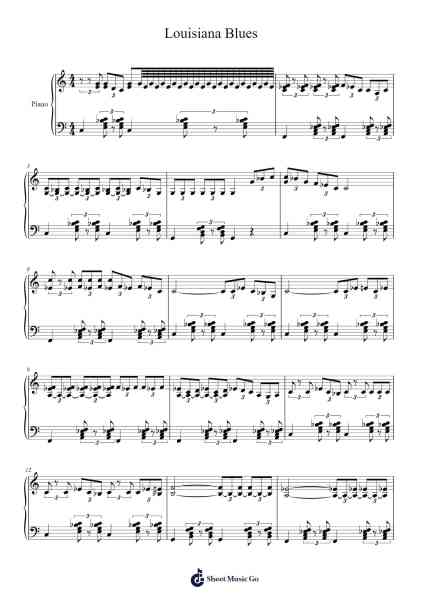 Louisiana Blues Sheet Music by MALTIR-Arr.Dwightbright