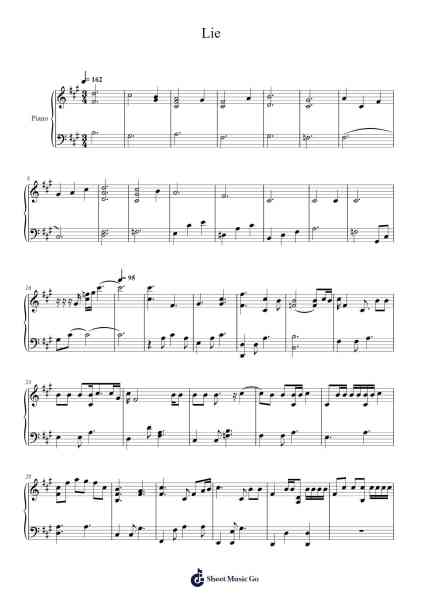 Lie Sheet Music by Joryork Churgail-Arr.Ution Foxwer