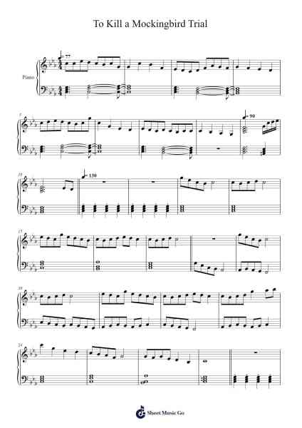 To Kill a Mockingbird Trial Sheet Music by Spencer Estes-Arr.Houscar Moulwat