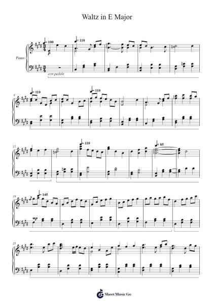 Waltz in E Major Sheet Music by undefined-Arr.Elroygale Whvan