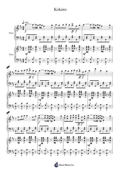 Kokoro Sheet Music by Euchata-Arr.Funkdrich Mansbing