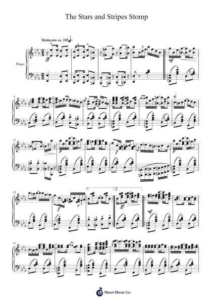 The Stars and Stripes Stomp Sheet Music by Hicksreg-Arr.Ellyle Hunrhys