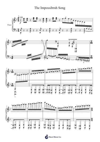 The Impossibruh Song Sheet Music by undefined-Arr.Chauburne Fowblair