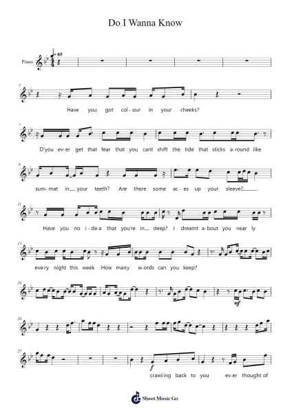 Do I Wanna Know Sheet Music by undefined-Arr.Walmeo