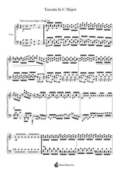Toccata in C Major Sheet Music by Johann Pachelbel-Arr.Lynzoe Haybob