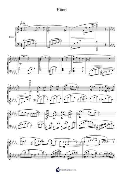 Hitori Sheet Music by undefined-Arr.Anolds