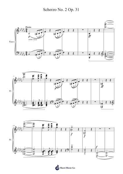 Scherzo No. 2 in B-Flat Minor, Op. 31 Sheet Music by Frédéric François Chopin-Arr.Gabe Prittdair