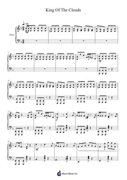 King Of The Clouds Sheet Music by Trevor Gilbert-Arr.Ldad Jeanvan