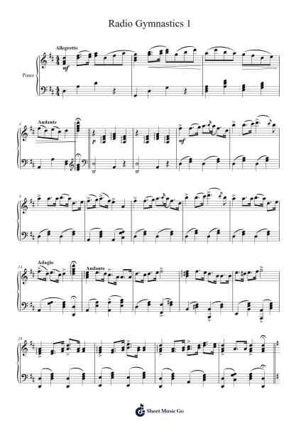 Radio Gymnastics 1 Sheet Music by undefined-Arr.Alscroft Hylo