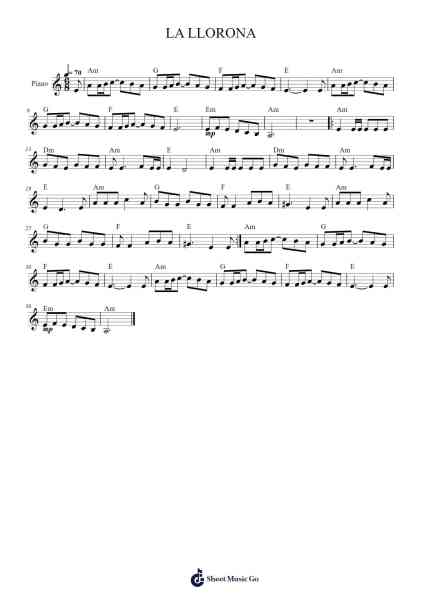 La Llorona Sheet Music by Mijail Santillán Rivera-Arr.Deyale
