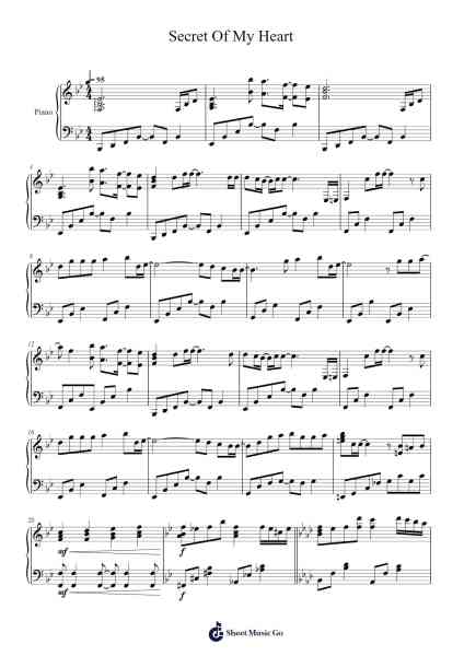 Secret Of My Heart Sheet Music by Mai Kuraki-Arr.Clylogg Brarie
