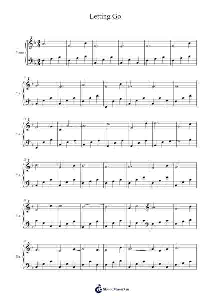 Letting Go Sheet Music by Patrick Doyle-Arr.Yedpont