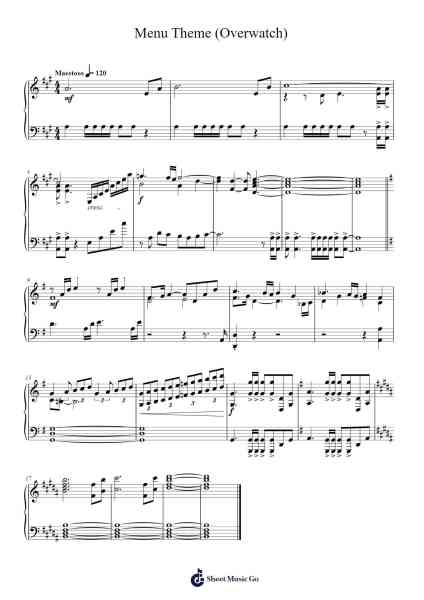 Menu Theme (Overwatch) Sheet Music by Neal Acree-Arr.Morsechi Billra