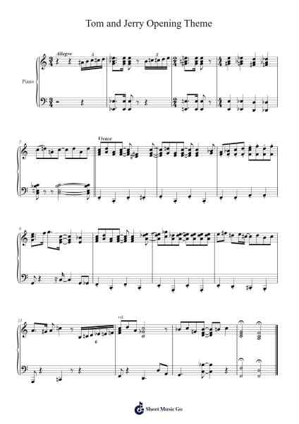 Tom and Jerry Opening Theme Sheet Music by Hazel Nguyen-Arr.Leclair