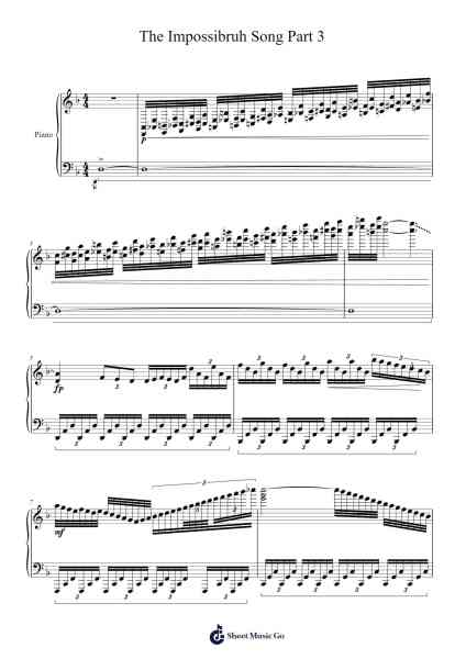 The Impossibruh Song Part 3 Sheet Music by Detio Gemlo-Arr.Oisenwoolf