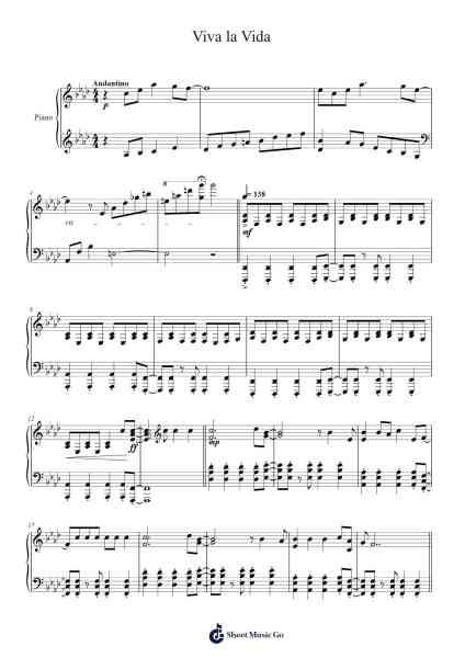 Viva la Vida Sheet Music by Coldplay-Arr.Croftswilde Ruthtodd