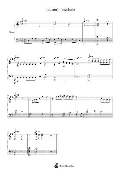 Lauren's Interlude 樂譜由 Lin-Manuel Miranda - 編曲 Motbrow
