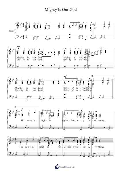 Mighty Is Our God Sheet Music by Don Moen-Arr.Fastjean