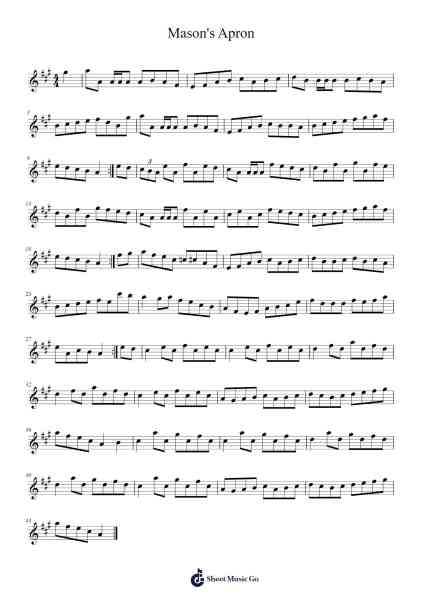 Mason's Apron Sheet Music by Peter_94-Arr.Jamesreau
